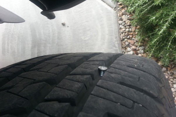Punctured tire