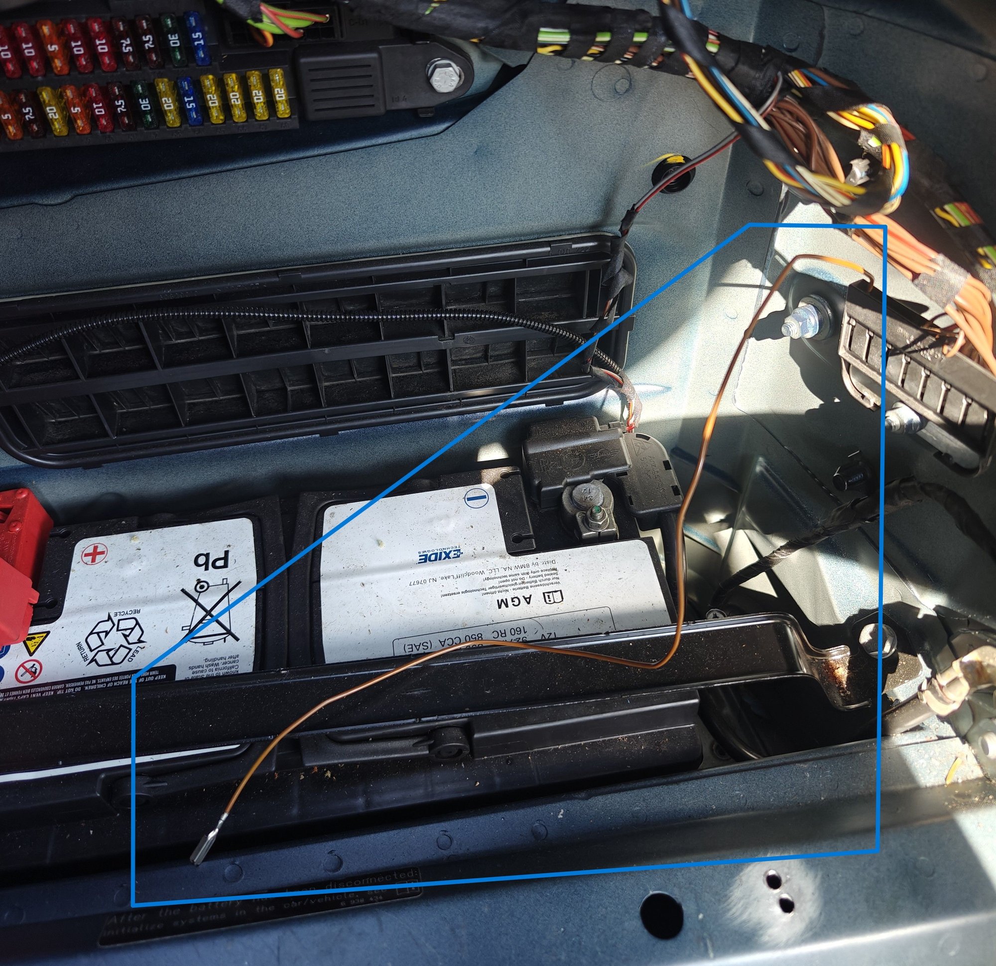 Image 2 - Shows the single red wire with a bare lead  