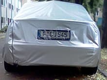 Car cover rear view