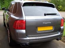 Cayenne sports exhaust &amp; Sport design spoiler fitted