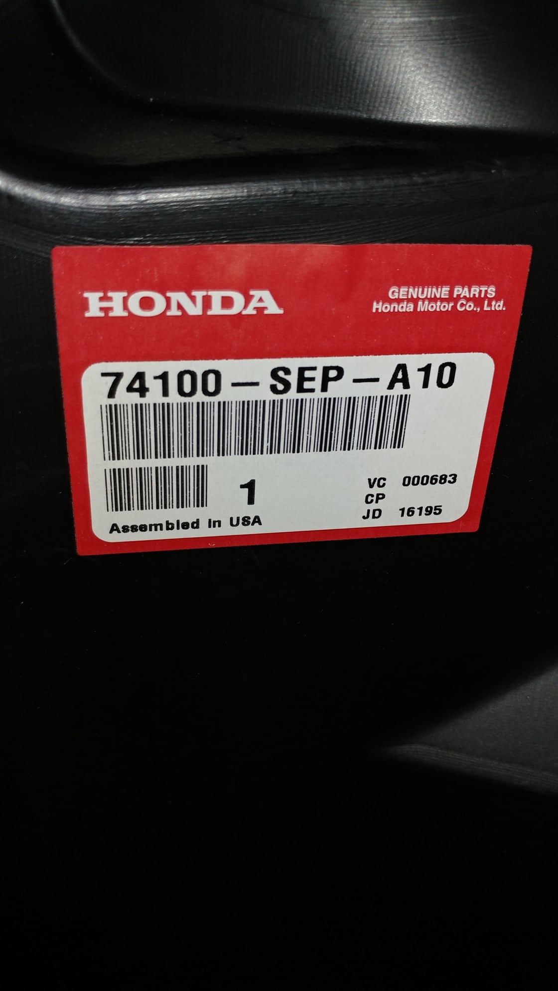 2008 Acura TL - Acura Part No.: 74100-SEP-A10 Fender Assy., R. FR. (Inner) - Exterior Body Parts - $32 - Houston, TX 77584, United States