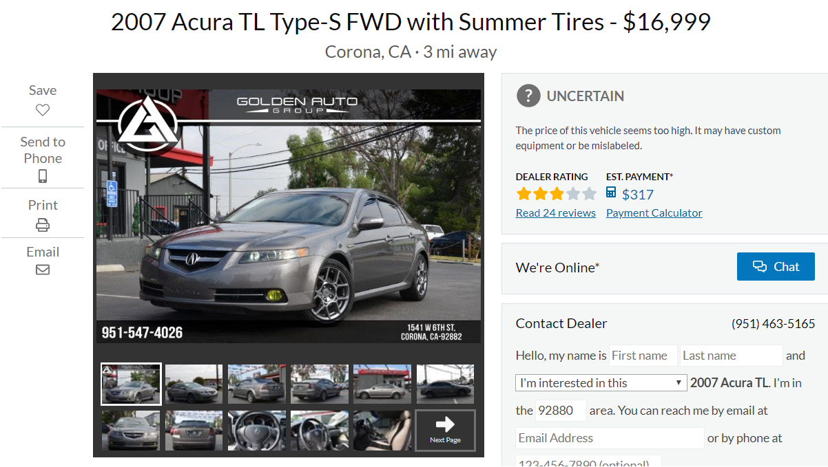 Check ads system acura