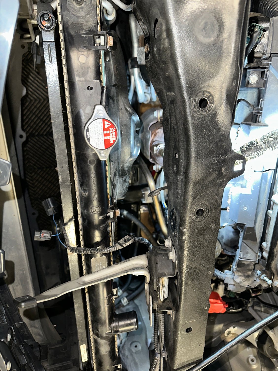 Radiator Coaxed out of the Way