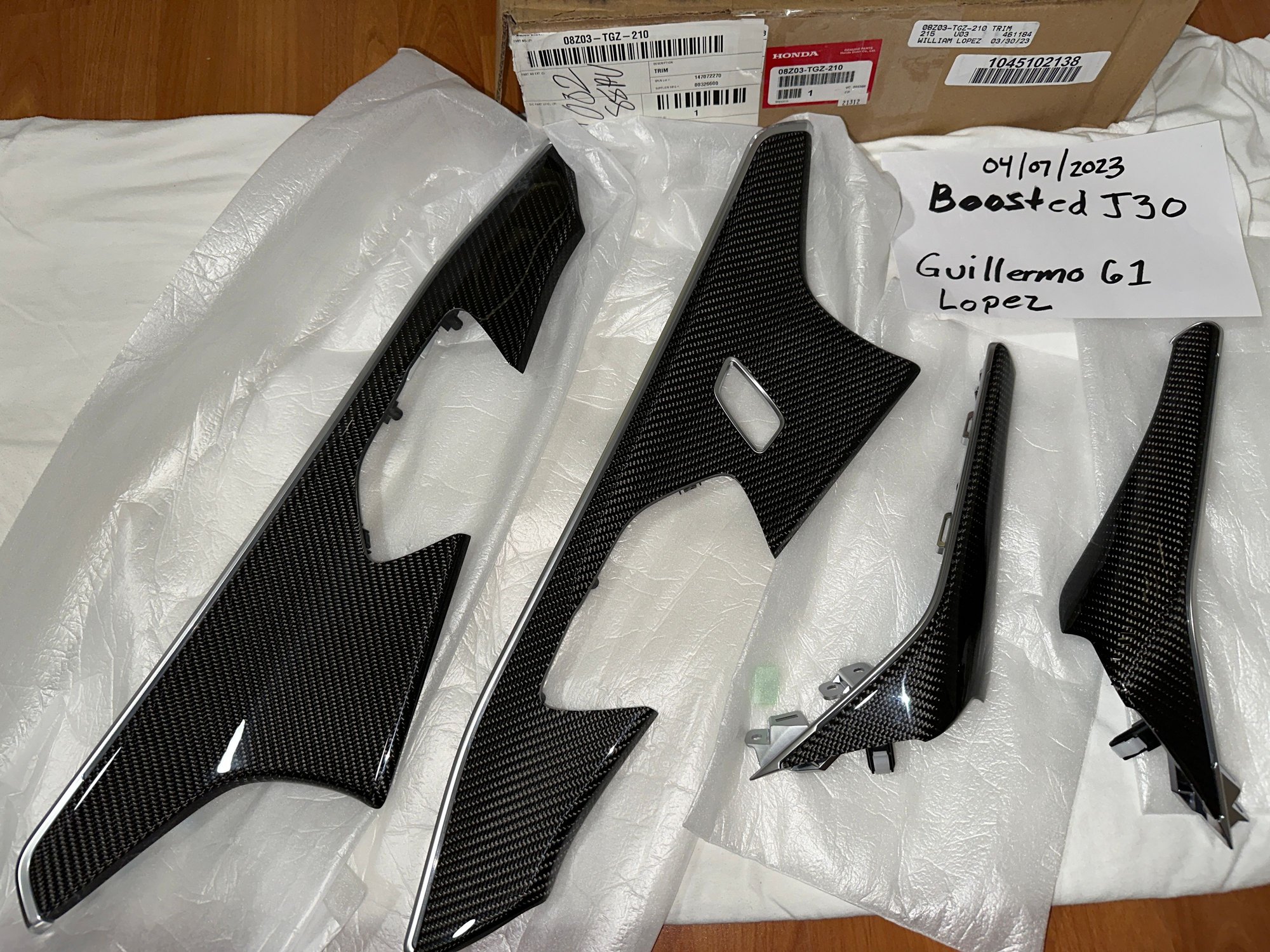 Interior/Upholstery - CLOSED: 6G TLX carbon fiber interior OEM kit. - New - -1 to 2024  All Models - Miami, FL 33174, United States