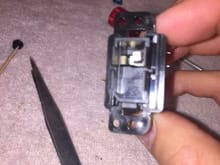 Disassembled Trunk Switch (After Modification)