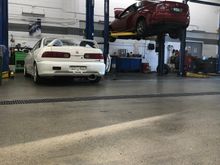 While working on my car over the weekend I spotted another MRP type s in the shop and my co workers type r.