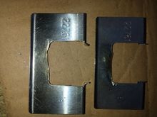 I also had to modify the the pad shims. Tried two different ways, Liked the one on the right better