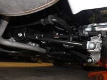 Right rear suspension and axle