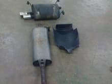 old exhaust system