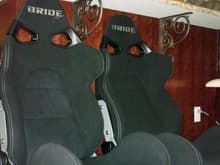 2 of only 100 ever made.
Bride Japan Series Cuga seats for my TSX.
Black Buckskin is the material, the back is a black
carbon/kevlar, boy are these sexy and comfortable.
NOT for fat people.