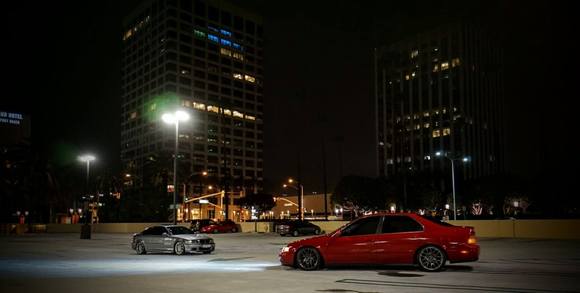 Top of Fashion Island parking structure.