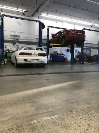 While working on my car over the weekend I spotted another MRP type s in the shop and my co workers type r.