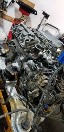 J37a1 mated with auto 07 tl type s auto trans and back on subframe.