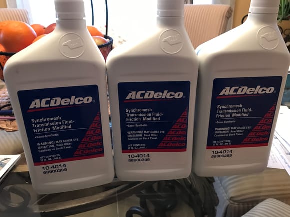 AC Delco w/ friction modifiers is a must for 6MT TLs.