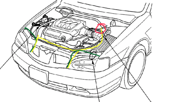 Schematic
Red - power source
Green - negative/ground wire
Yellow - positive/hot wire