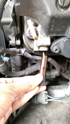 so a coupe of days ago my car started to burn oil and white smoke was coming out of the exhaust when i start it and check engine light was on...so after doing some research come to find out it was the PCV valve...on the end of mines broke off some how smh....so i drove to the dealer and order a new one....I install the new one and everything return to normal :D