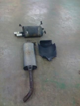 old exhaust system