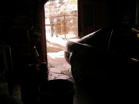 I love having a garage!!! No Snow for my bitch this winter.