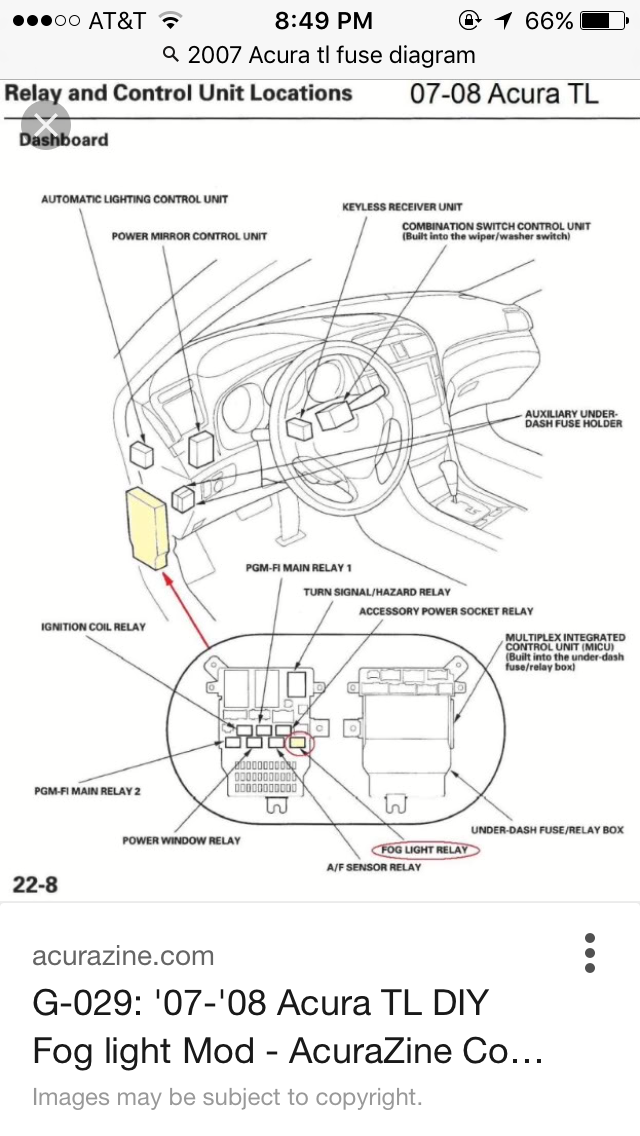 2005 Acura Mdx Fuse Diagram