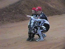 Showing Brandon the &quot;goobers&quot; on the track at RMC. Stay clear little man, stay clear.                                                                                                         