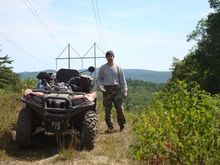 Troy at the top of the powerlines