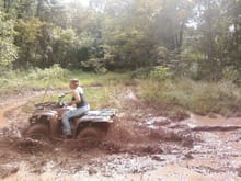 Me in the mud by the house