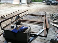 welding the 2&quot; x 3&quot; angle steel upper &amp; lower rails