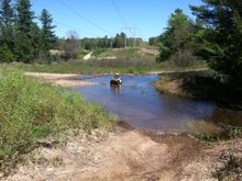 crossing a mud hole