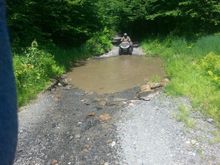 Trails were dry except for a few puddles