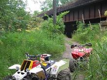 My quad and my buddies Banshee on the Root River Trails Summer 2003                                                                                                                                     