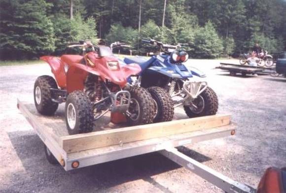 our quads on the trailer