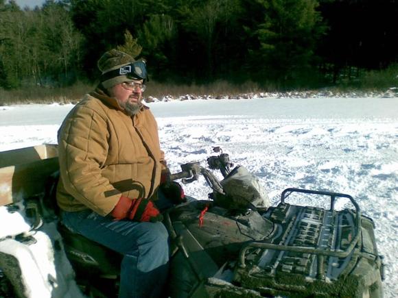 Cold ride on beaver pond. Was about 15 degrees. Had to stop to warm up.
