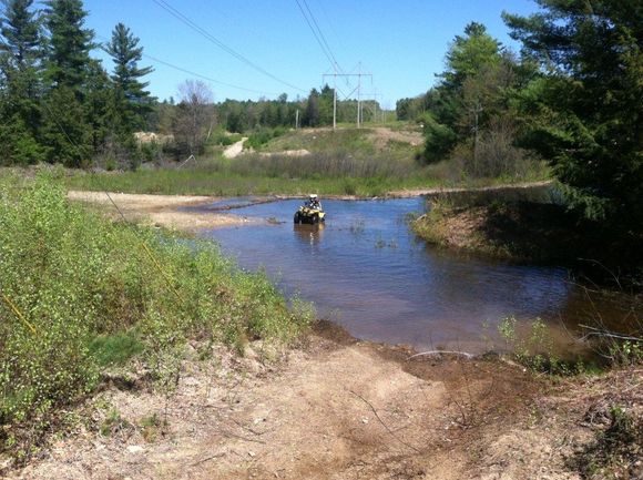 crossing a mud hole