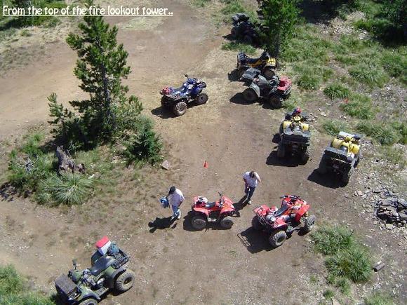 Looking down fron the fire watch tower