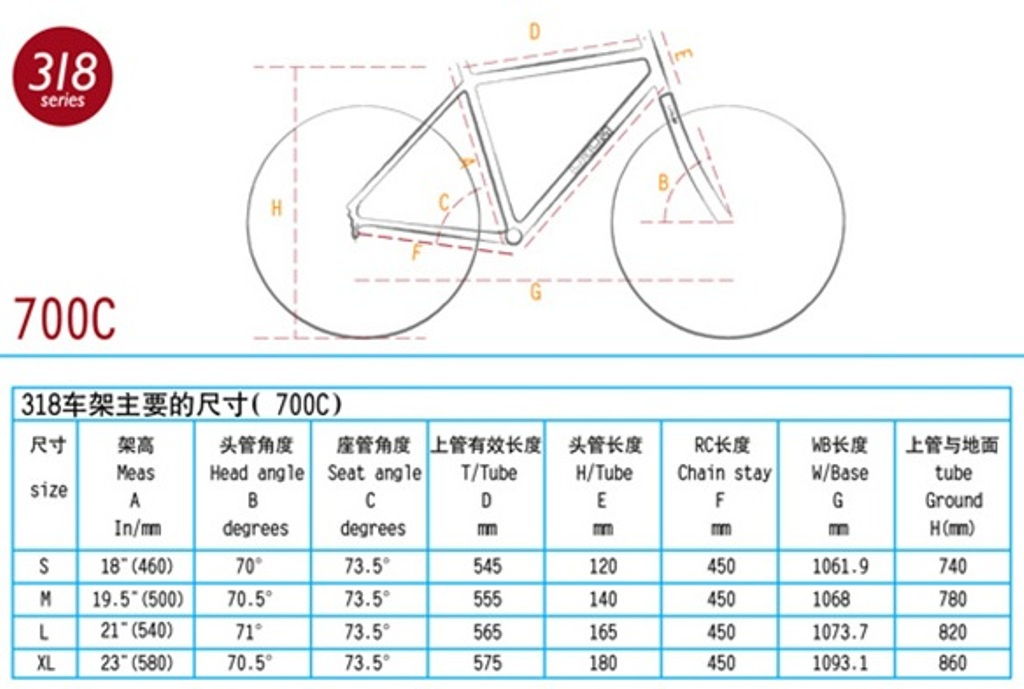 49 cm bike frame size