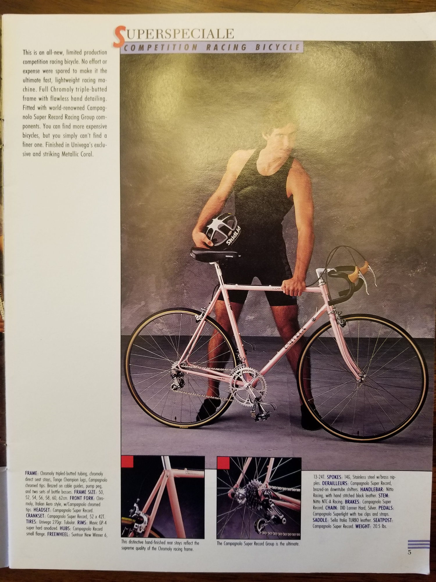 univega bicycle catalog 1986 USA print 5 pages inside All terrain 