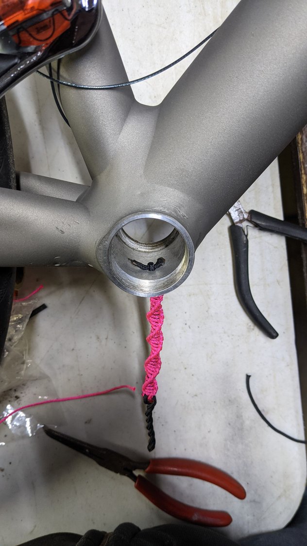 Creative cable guide mount Bike Forums