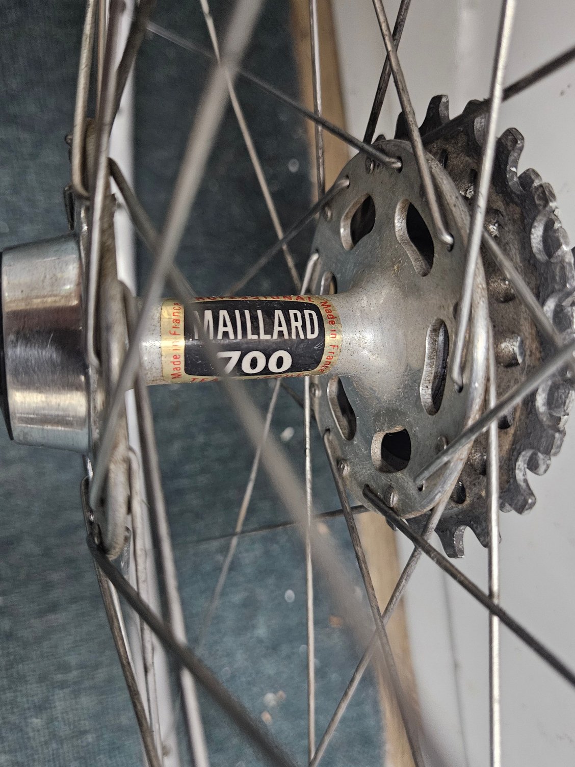Vintage Mavic Cycling Wheel With 36 Hole Maillard 700 Hub 700c Team Issue Pro
