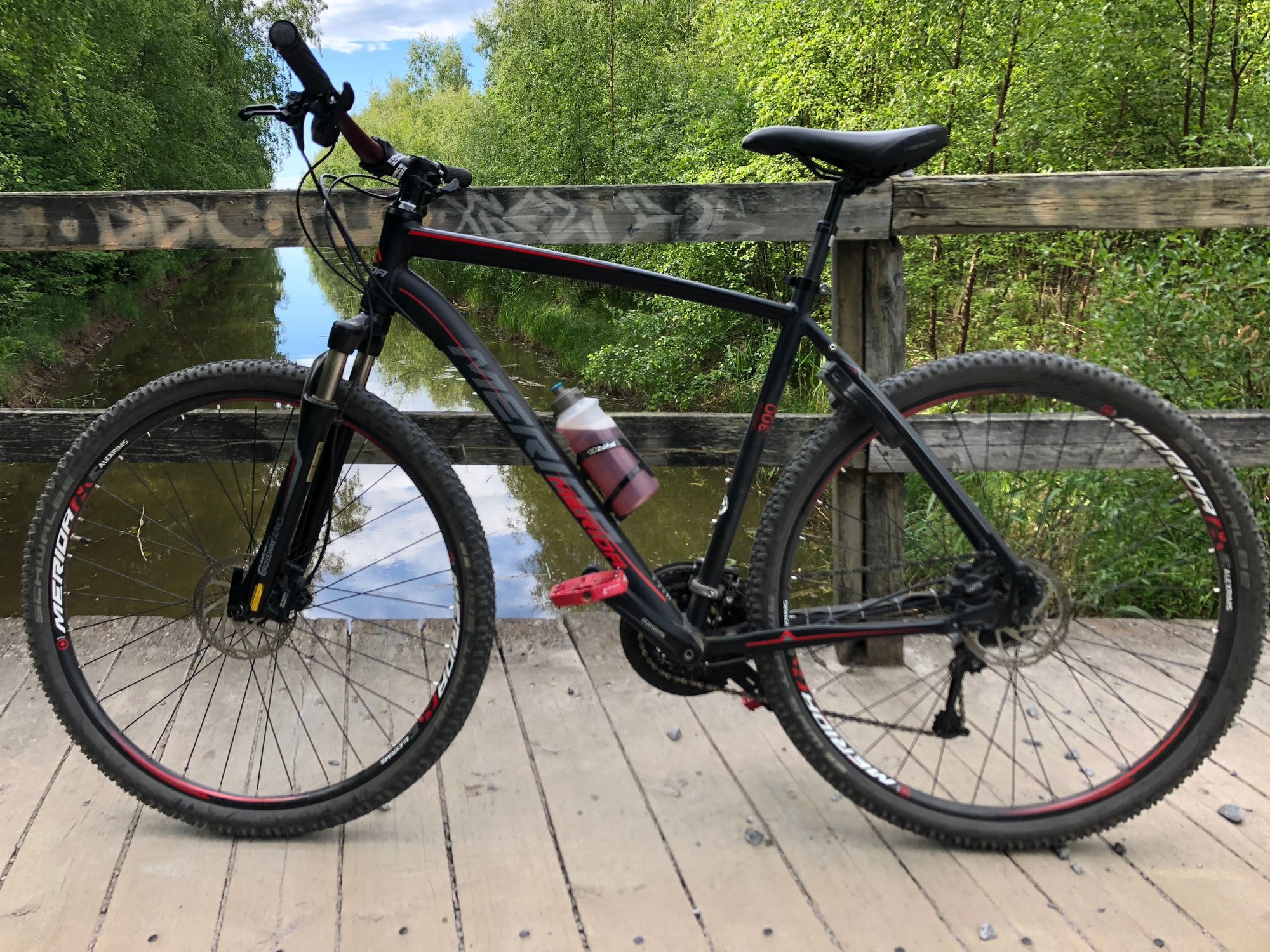 hybrid and mountain bike