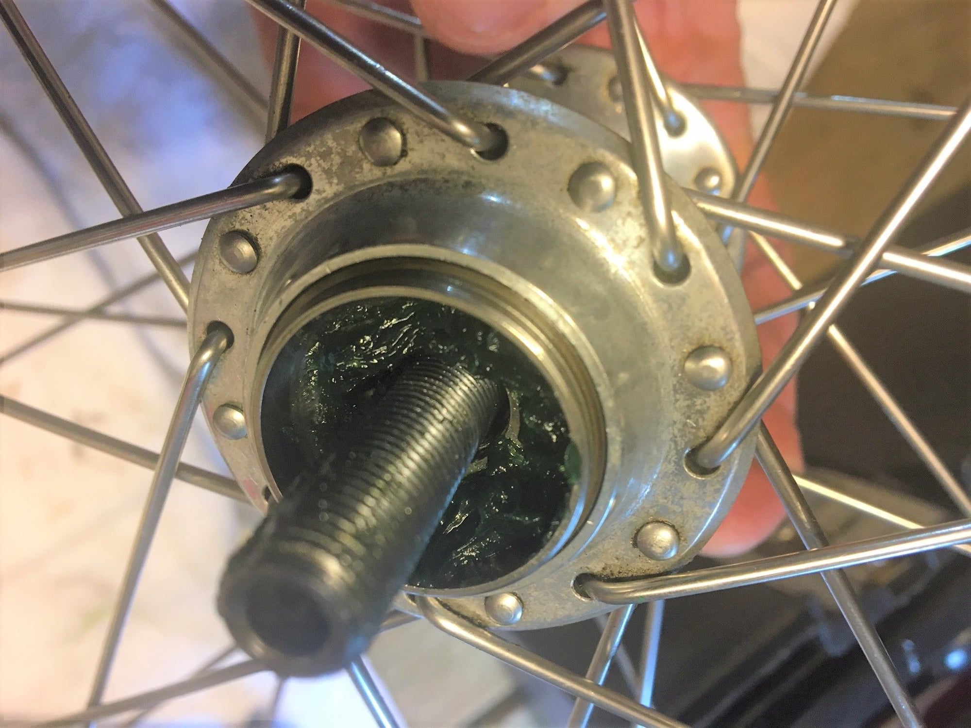 greasing bike wheel bearings