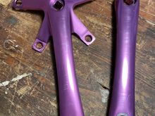 Purple anodised cranks, square taper, 170mm! 130mm BCD