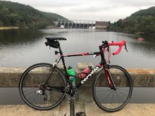 Crossing Badin Lake below the High Rock dam.