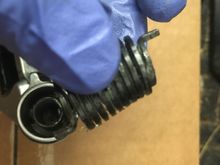 Notice how the right side of the spring tapers, so you can’t insert it incorrectly.