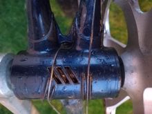 Just wiped down with a wet rag - no visible markings. 