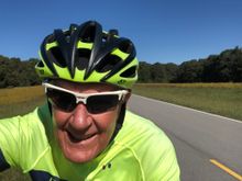 Another selfie on the road under sunny skies!