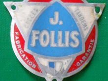 1940’s Follis head badge is still on LOBC but I am trying to find someone in France to recieve and resend it to me now (March 2026)