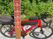 Outside the visitor center new signs. 