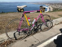 On a 100 mile ride. 