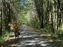 on the bike path in Olympia