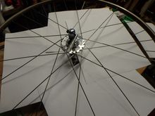 Non drive side spoke pattern after lacing.